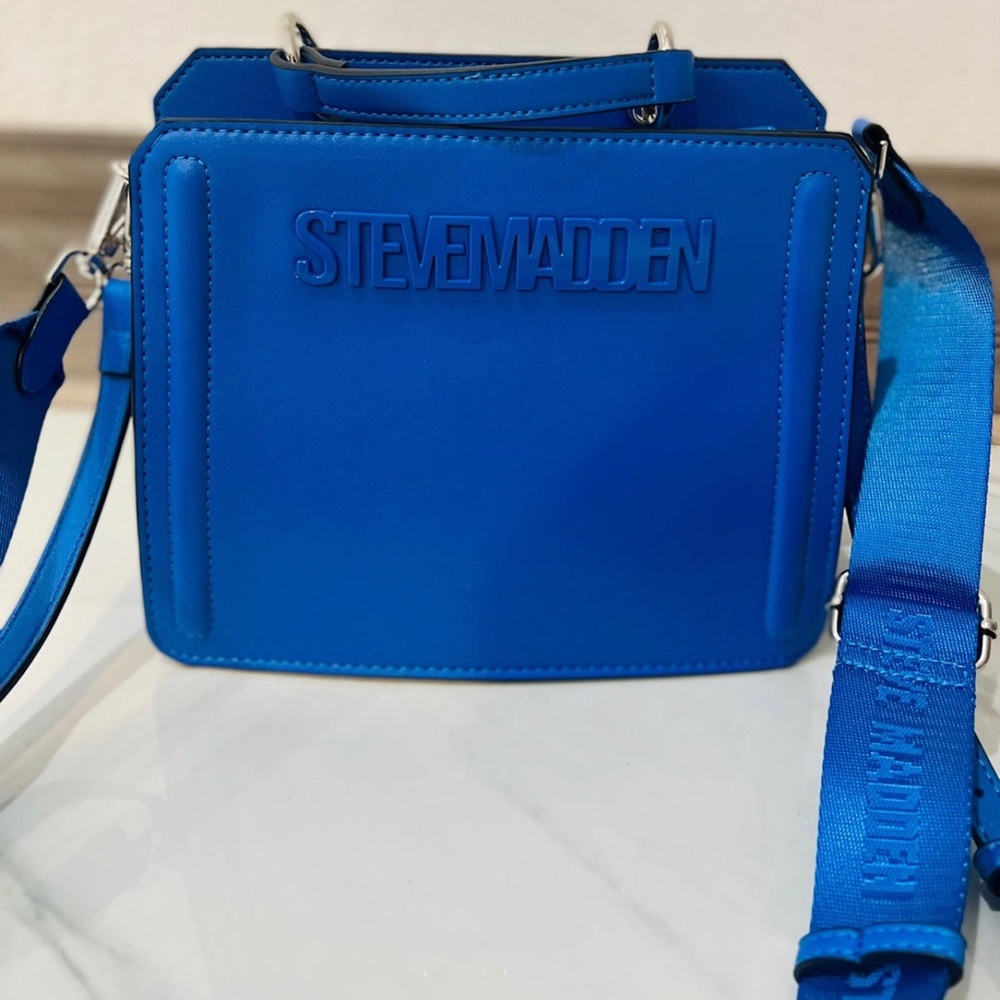 Steve Madden Sapphire Blue Bevelyn Crossbody Purse TikTok 100% Authentic